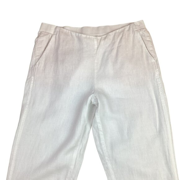 J. Jill Love Linen Womens Small White Pants 100% Linen Made In India - Picture 5 of 12